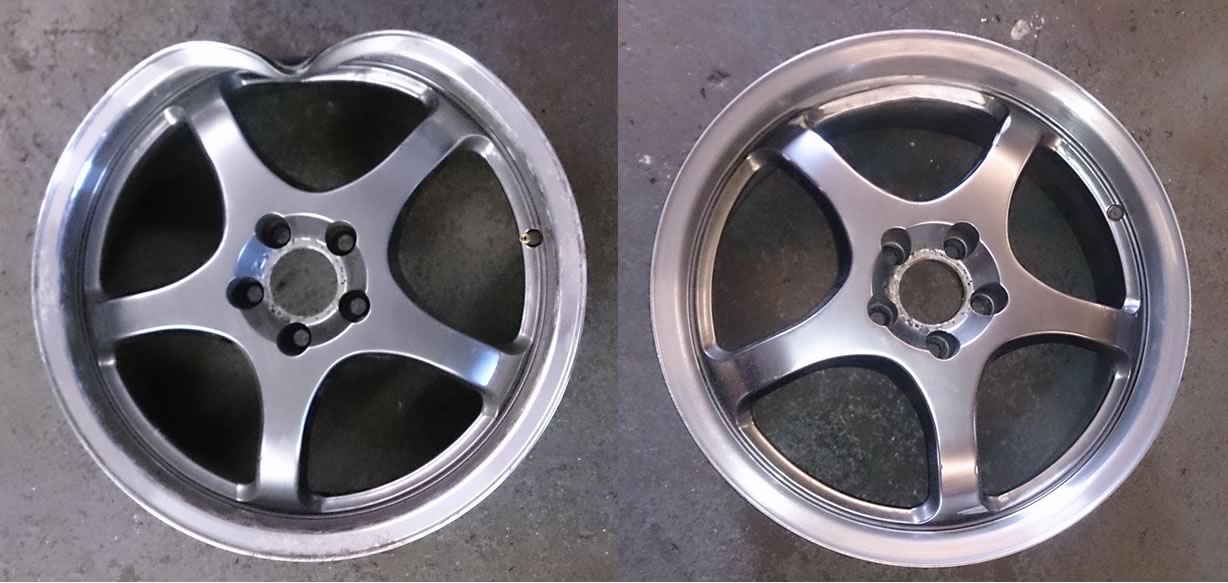 damaged alloy wheel