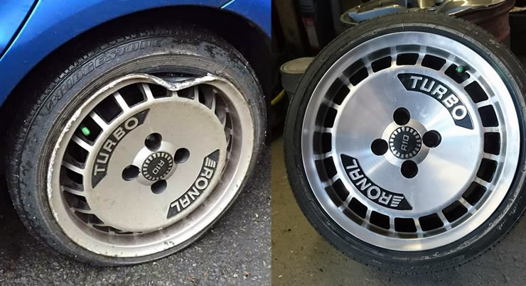 alloy wheel repair on a Ronal wheel